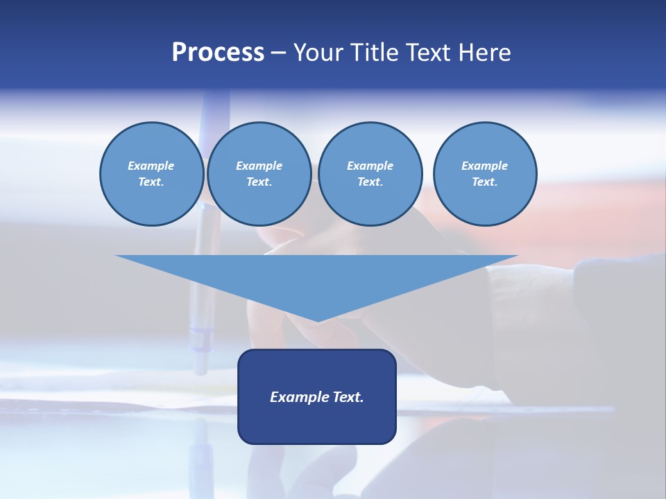 A Person Holding A Pen Over A Piece Of Paper PowerPoint Template