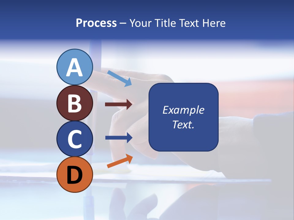 A Person Holding A Pen Over A Piece Of Paper PowerPoint Template