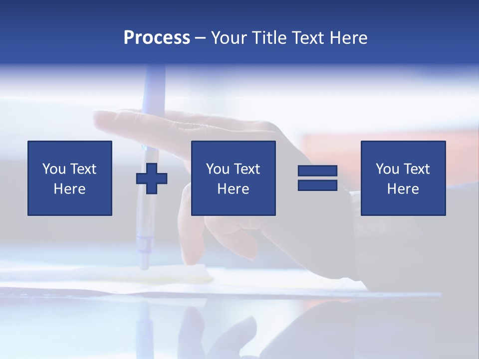 A Person Holding A Pen Over A Piece Of Paper PowerPoint Template
