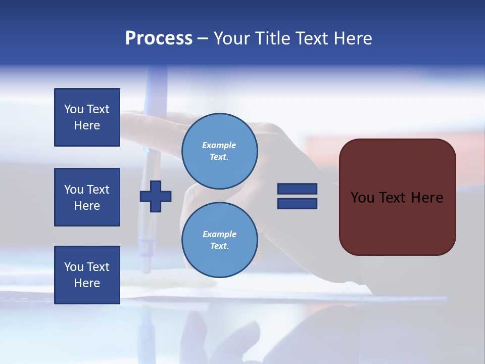 A Person Holding A Pen Over A Piece Of Paper PowerPoint Template