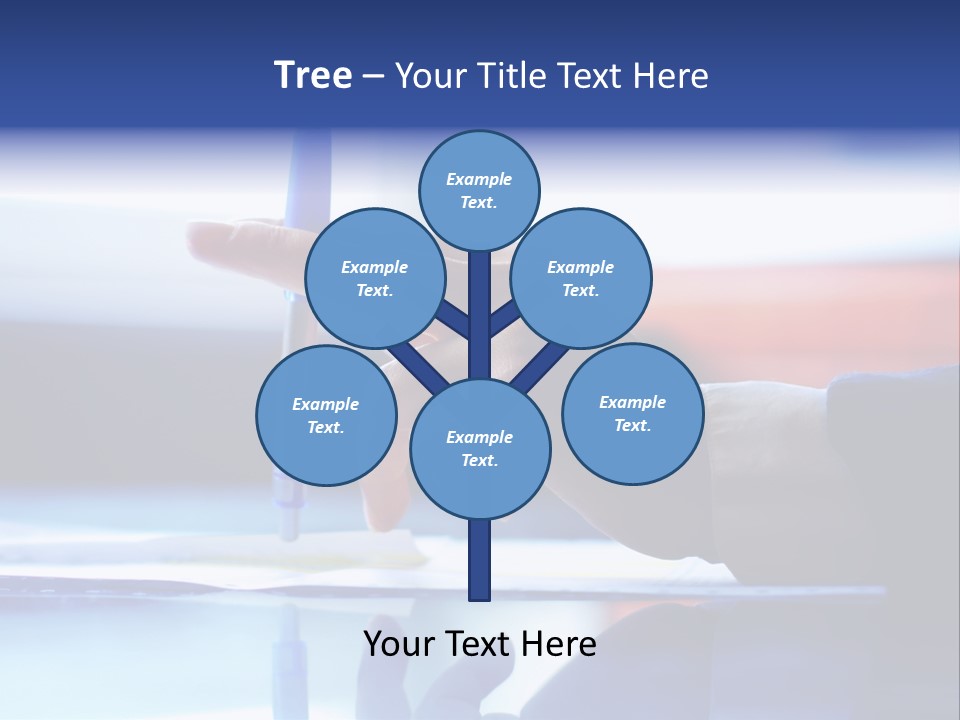 A Person Holding A Pen Over A Piece Of Paper PowerPoint Template