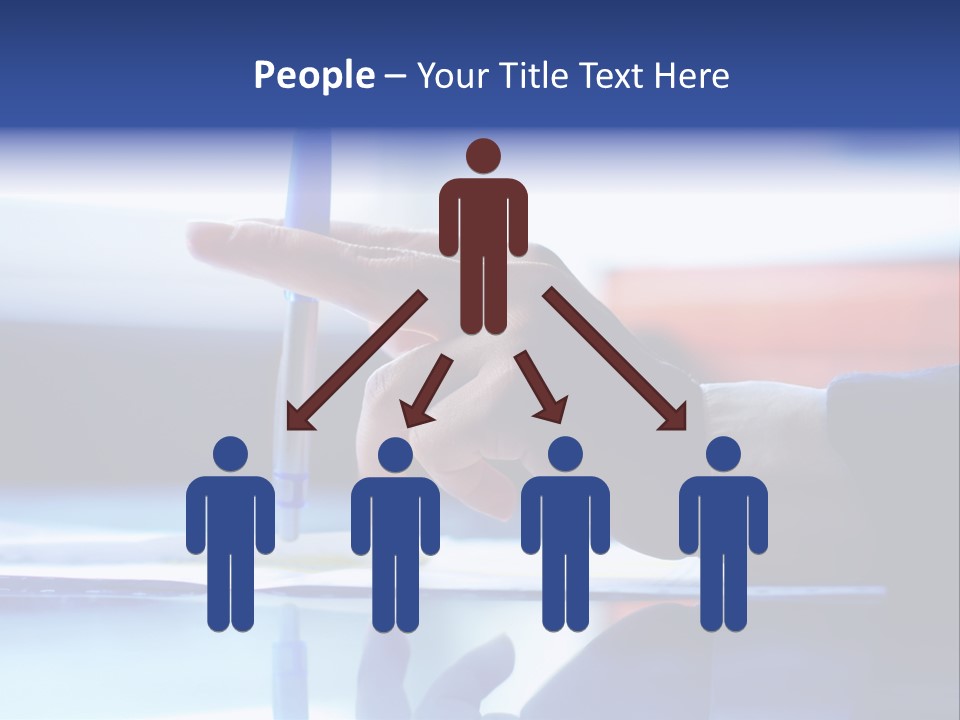 A Person Holding A Pen Over A Piece Of Paper PowerPoint Template