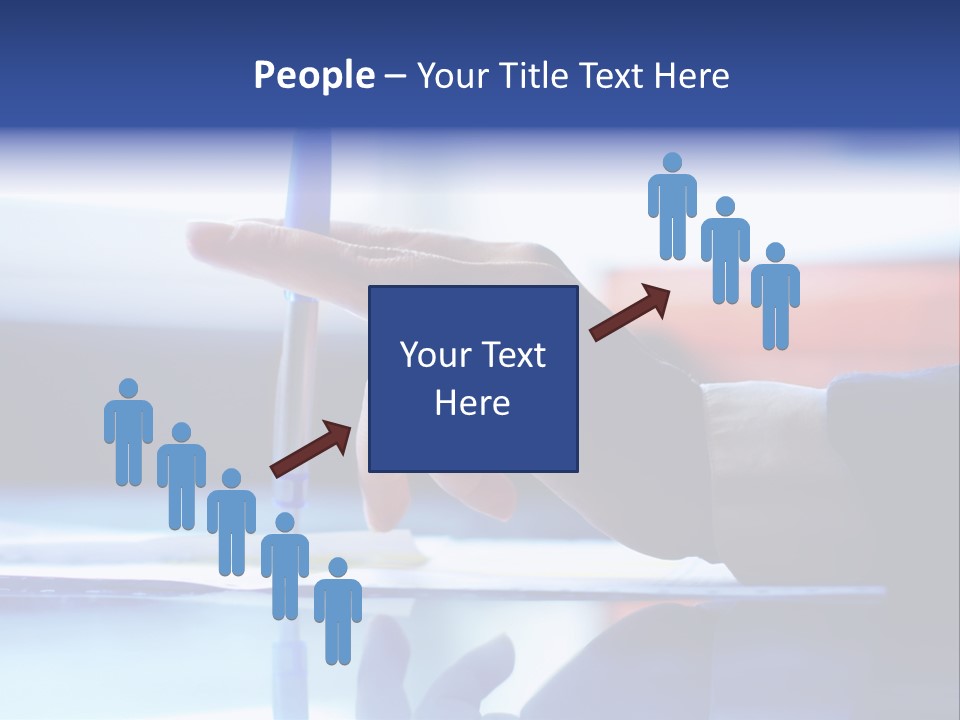 A Person Holding A Pen Over A Piece Of Paper PowerPoint Template