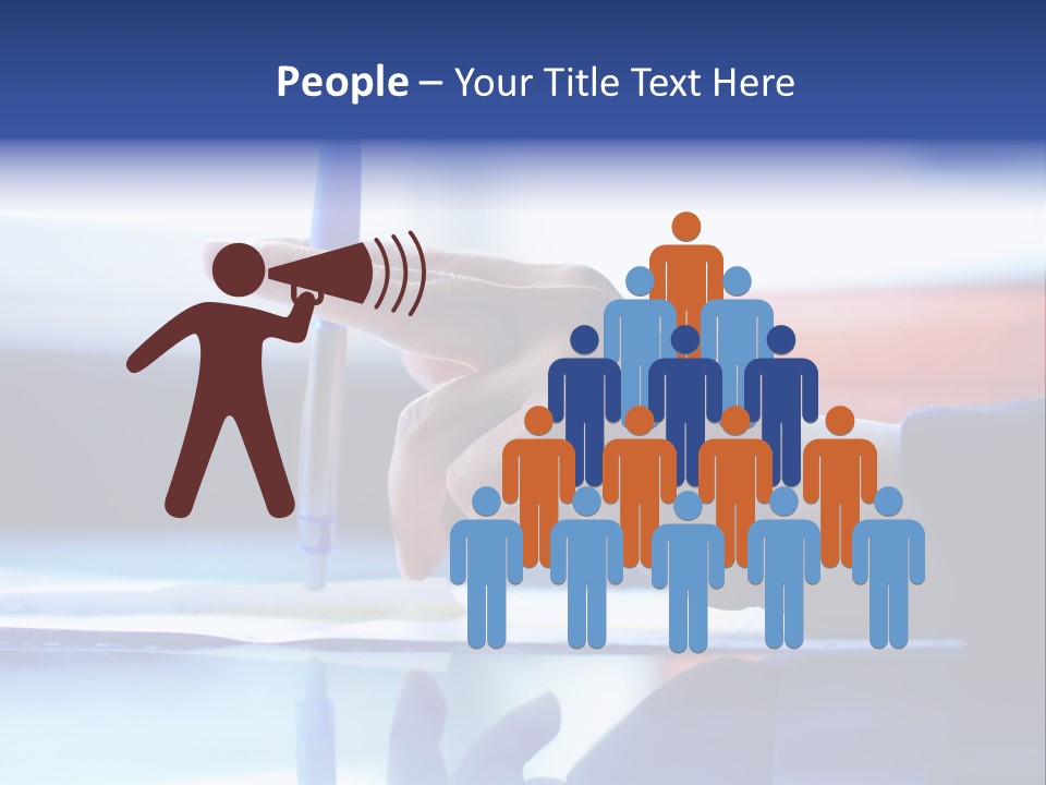 A Person Holding A Pen Over A Piece Of Paper PowerPoint Template