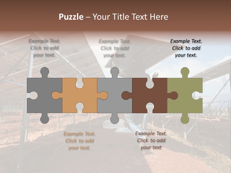 Photovoltaic Perspective Rooftop PowerPoint Template