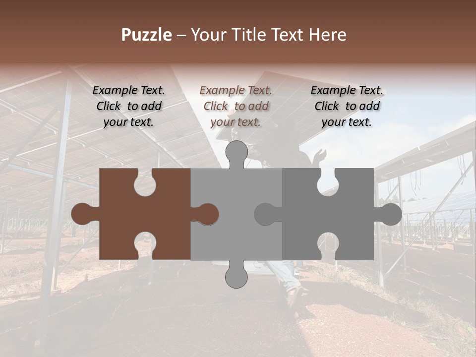 Photovoltaic Perspective Rooftop PowerPoint Template