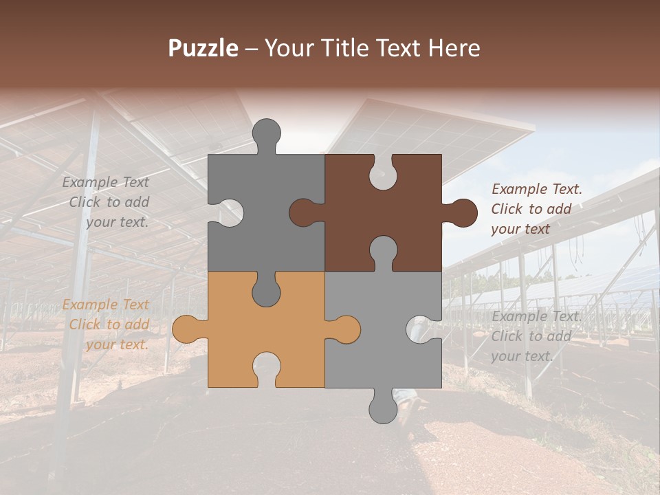 Photovoltaic Perspective Rooftop PowerPoint Template