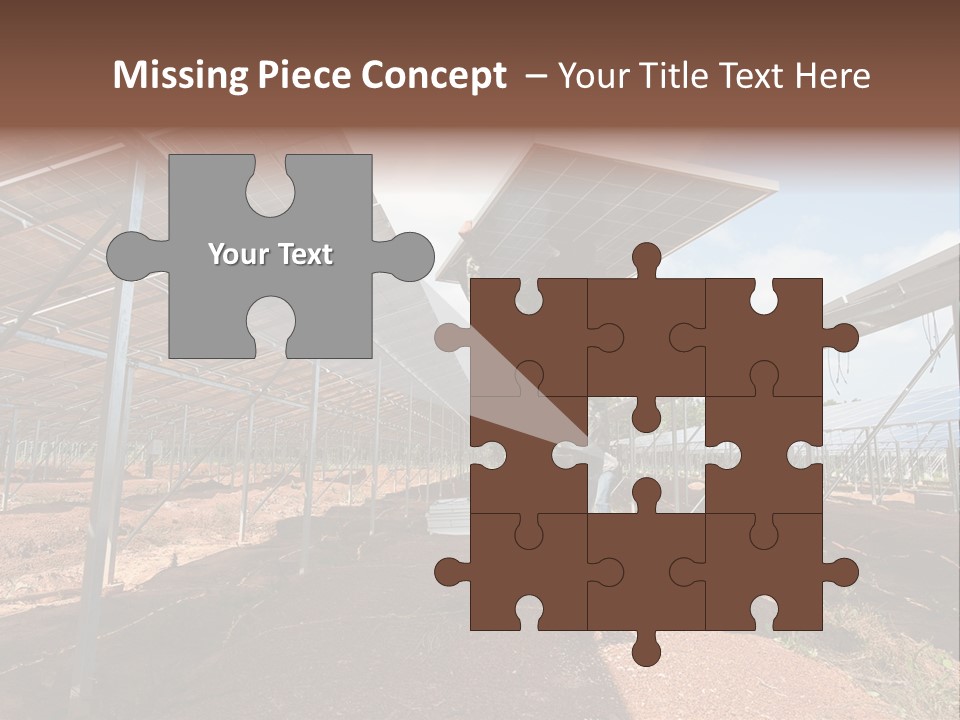 Photovoltaic Perspective Rooftop PowerPoint Template