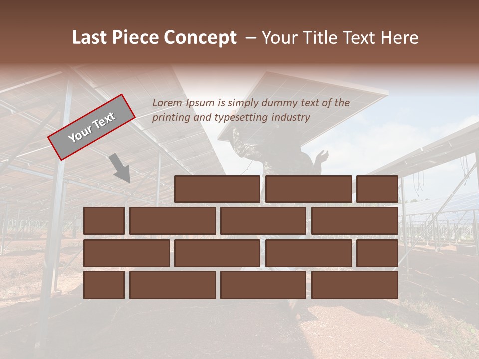 Photovoltaic Perspective Rooftop PowerPoint Template