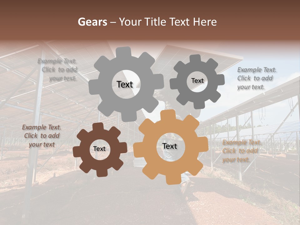 Photovoltaic Perspective Rooftop PowerPoint Template