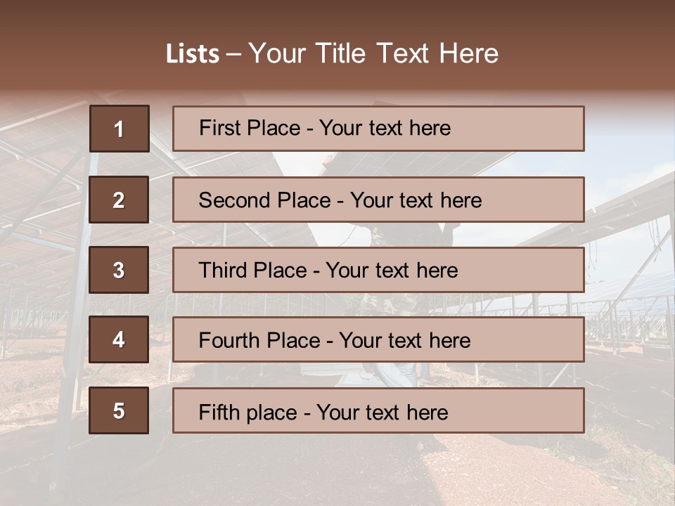 Photovoltaic Perspective Rooftop PowerPoint Template
