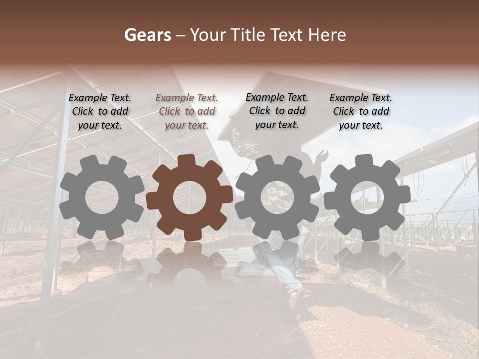 Photovoltaic Perspective Rooftop PowerPoint Template