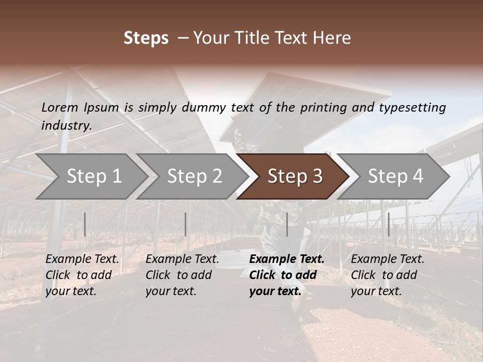 Photovoltaic Perspective Rooftop PowerPoint Template
