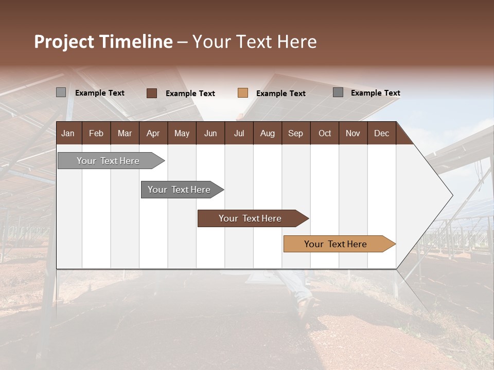 Photovoltaic Perspective Rooftop PowerPoint Template