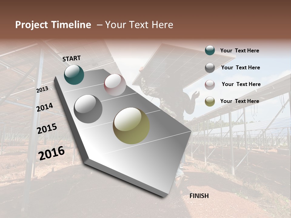 Photovoltaic Perspective Rooftop PowerPoint Template
