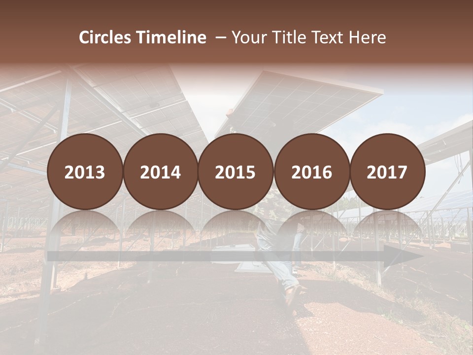 Photovoltaic Perspective Rooftop PowerPoint Template