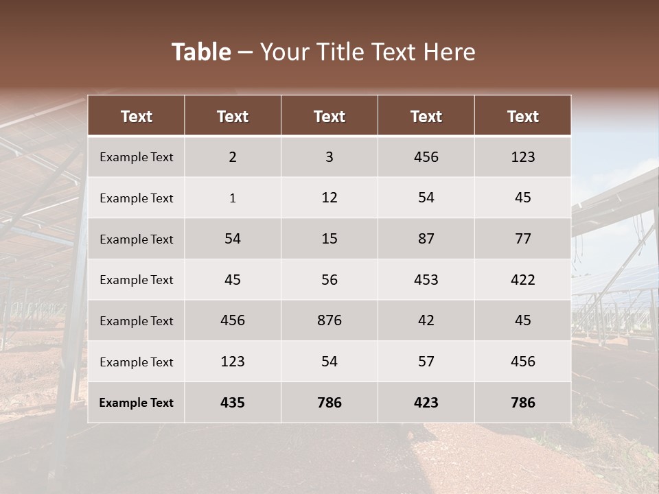 Photovoltaic Perspective Rooftop PowerPoint Template