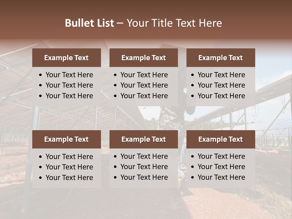 Photovoltaic Perspective Rooftop PowerPoint Template