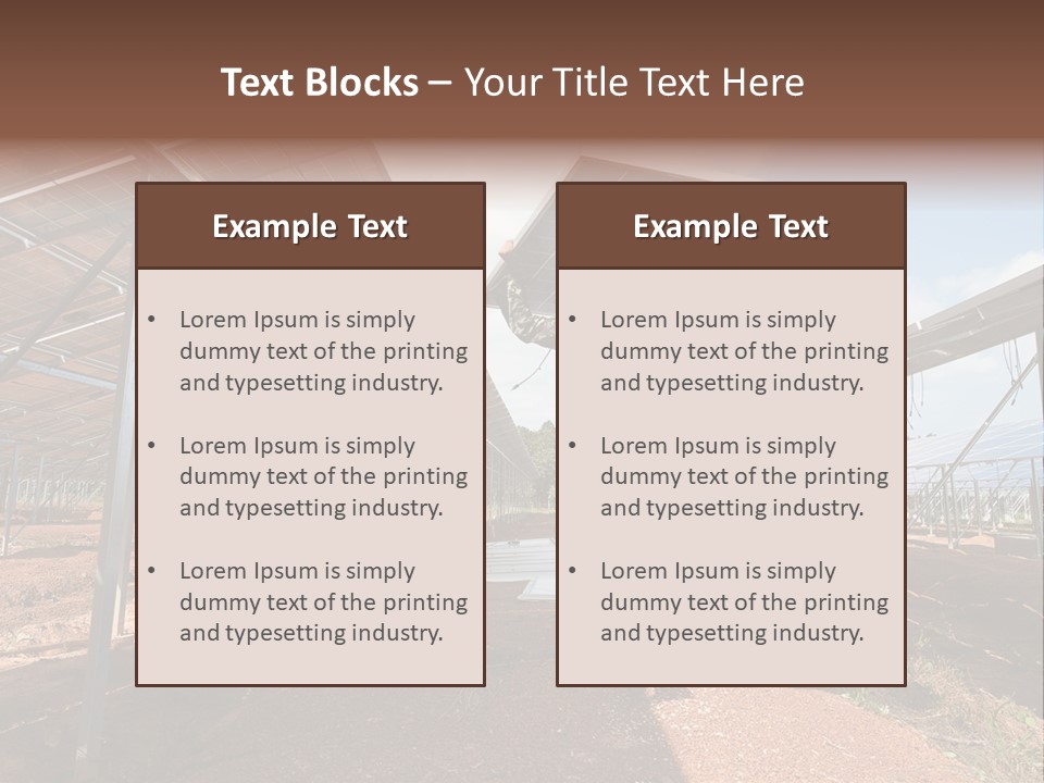 Photovoltaic Perspective Rooftop PowerPoint Template