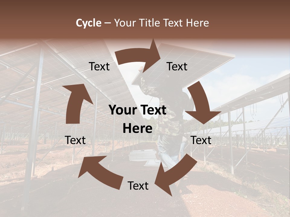 Photovoltaic Perspective Rooftop PowerPoint Template