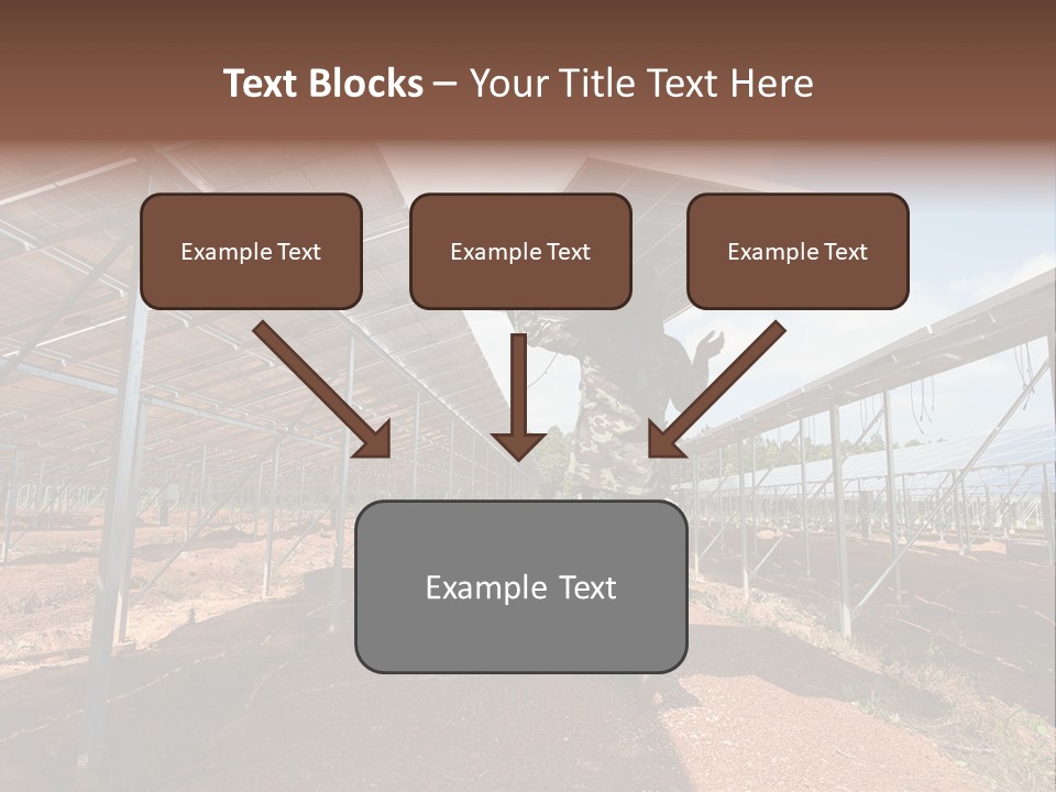 Photovoltaic Perspective Rooftop PowerPoint Template
