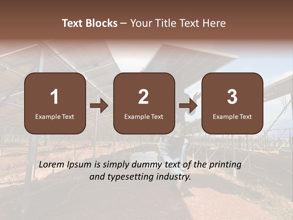 Photovoltaic Perspective Rooftop PowerPoint Template