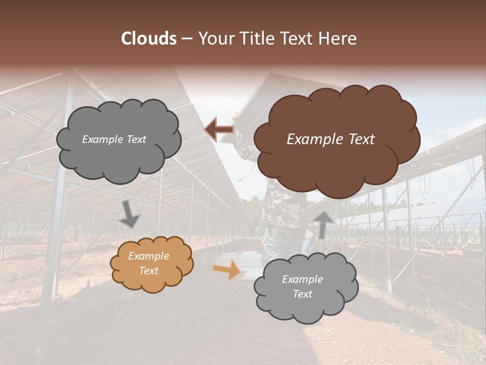 Photovoltaic Perspective Rooftop PowerPoint Template