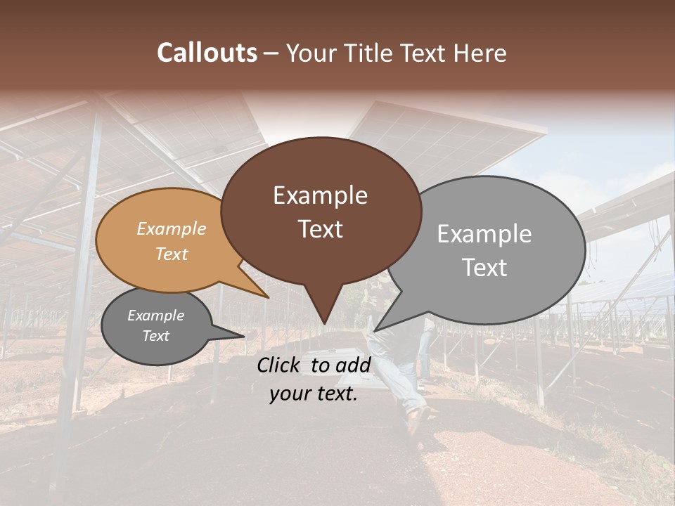 Photovoltaic Perspective Rooftop PowerPoint Template