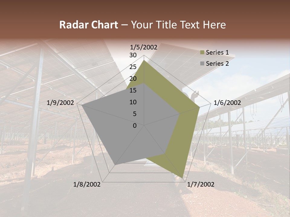 Photovoltaic Perspective Rooftop PowerPoint Template