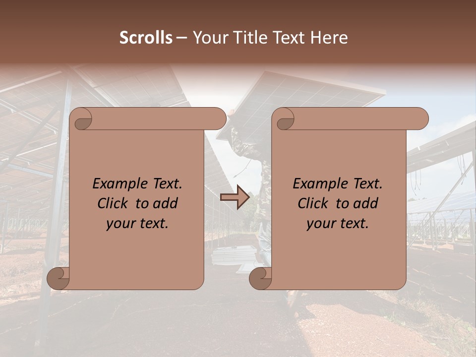 Photovoltaic Perspective Rooftop PowerPoint Template
