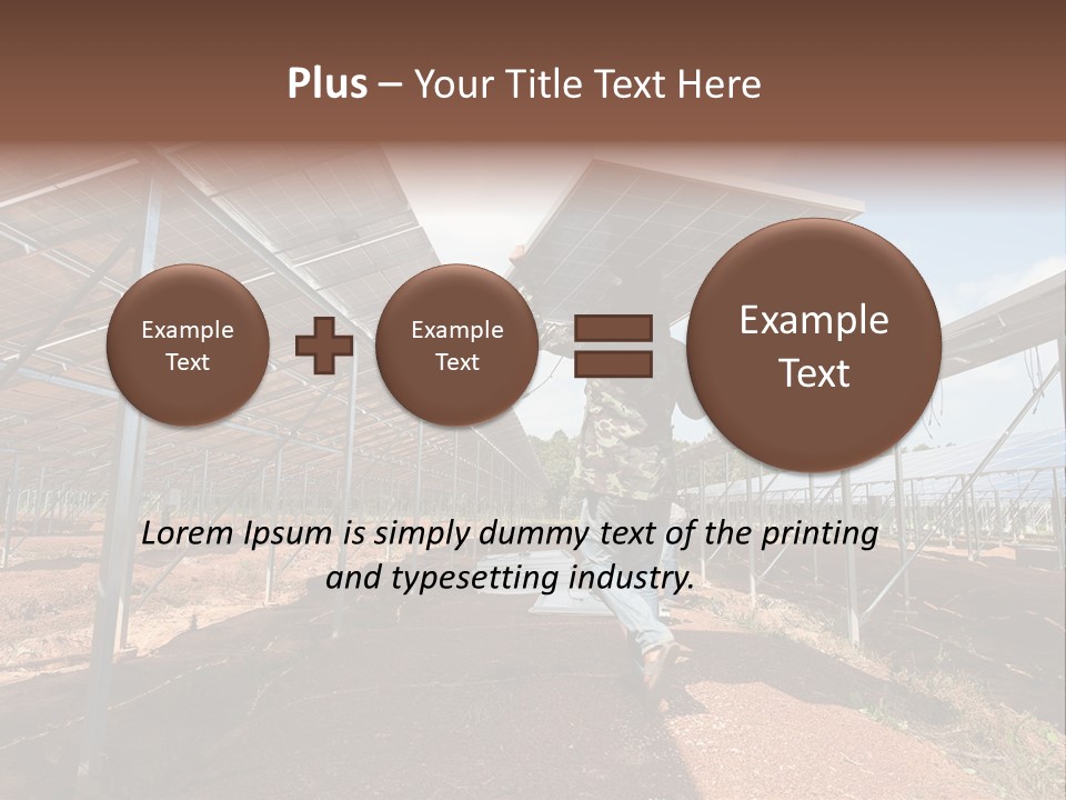 Photovoltaic Perspective Rooftop PowerPoint Template