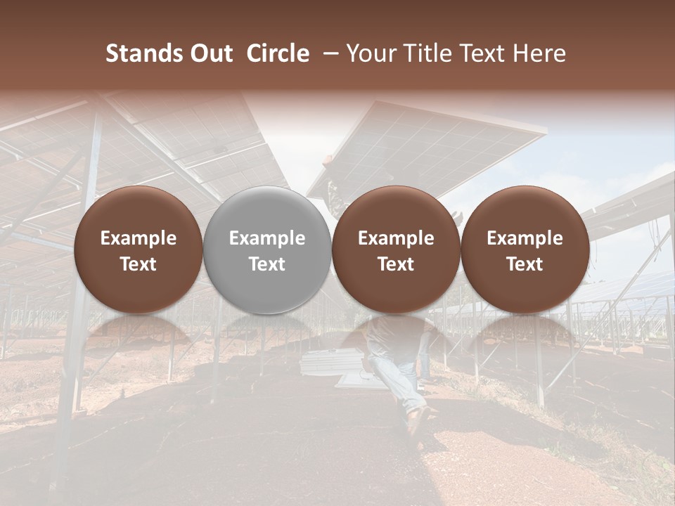 Photovoltaic Perspective Rooftop PowerPoint Template