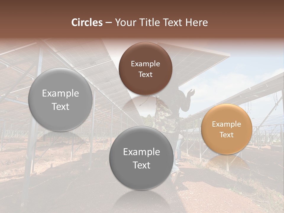Photovoltaic Perspective Rooftop PowerPoint Template