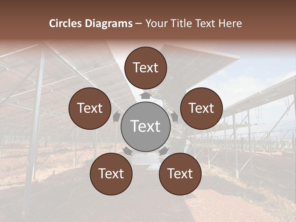 Photovoltaic Perspective Rooftop PowerPoint Template
