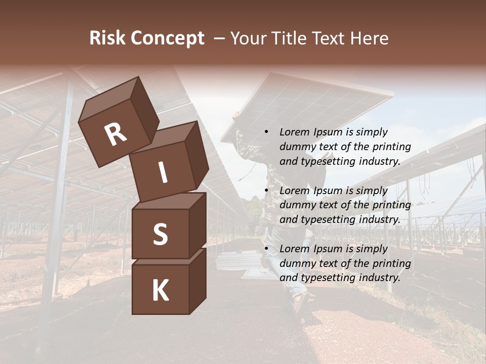 Photovoltaic Perspective Rooftop PowerPoint Template