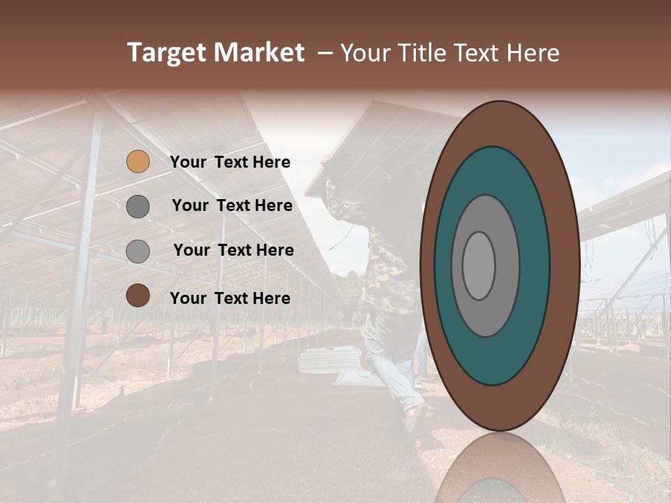 Photovoltaic Perspective Rooftop PowerPoint Template