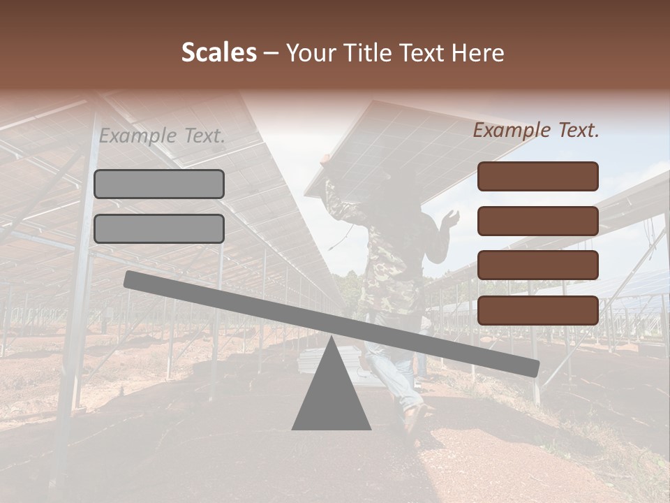 Photovoltaic Perspective Rooftop PowerPoint Template