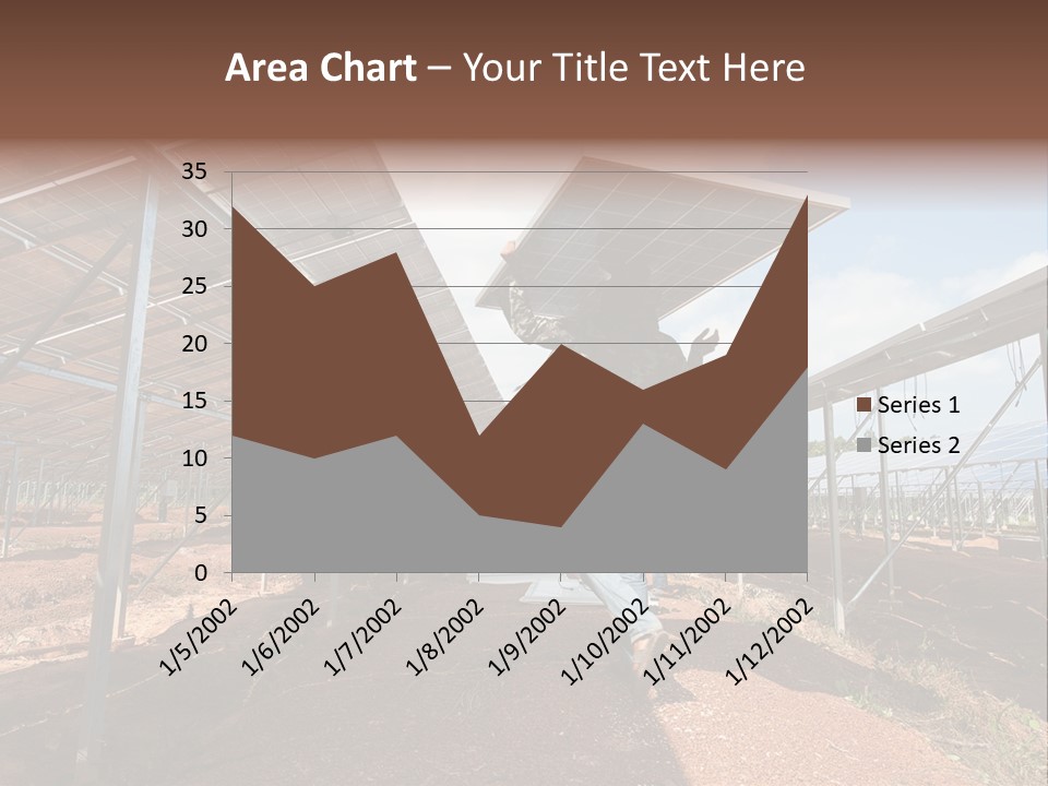 Photovoltaic Perspective Rooftop PowerPoint Template