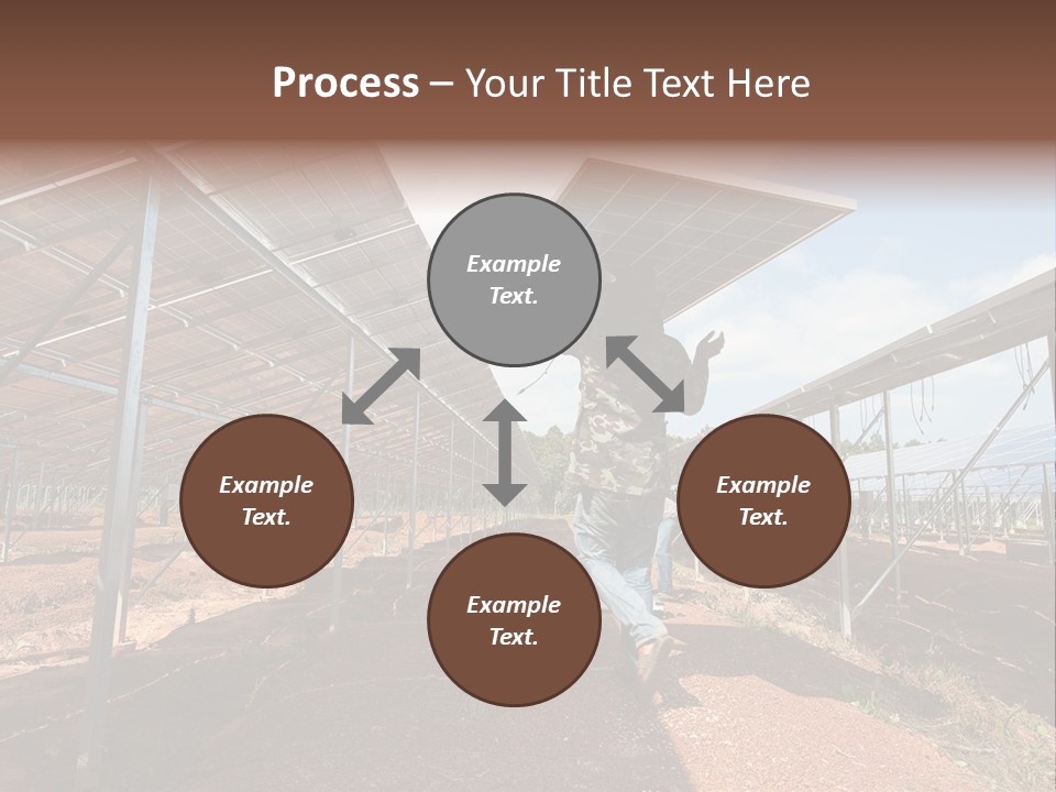 Photovoltaic Perspective Rooftop PowerPoint Template