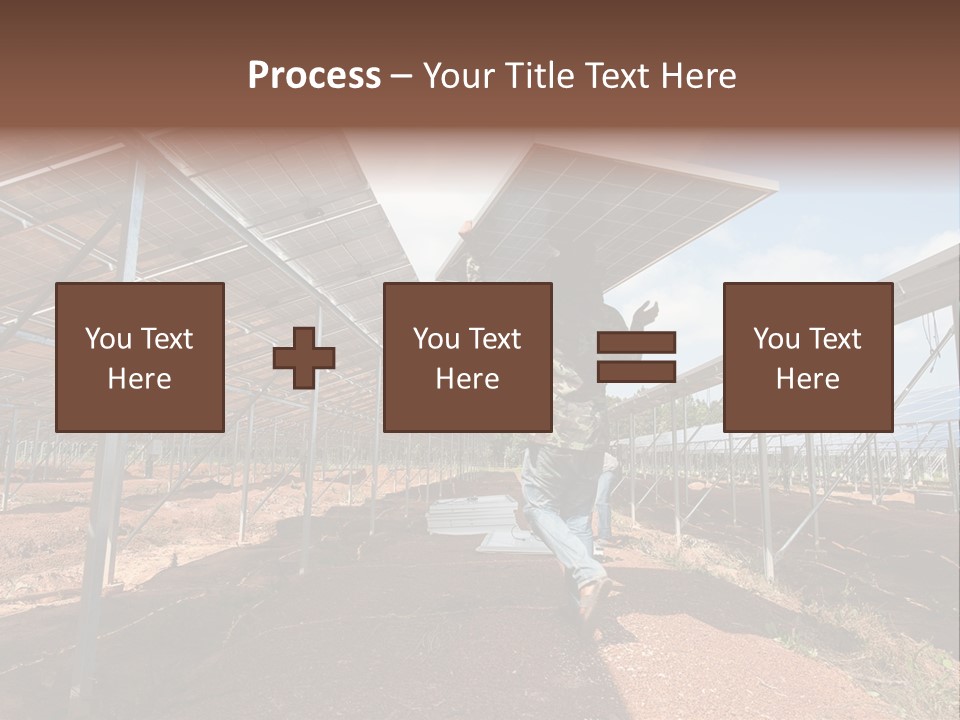 Photovoltaic Perspective Rooftop PowerPoint Template
