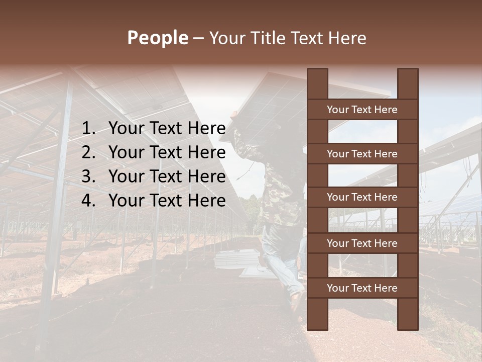 Photovoltaic Perspective Rooftop PowerPoint Template