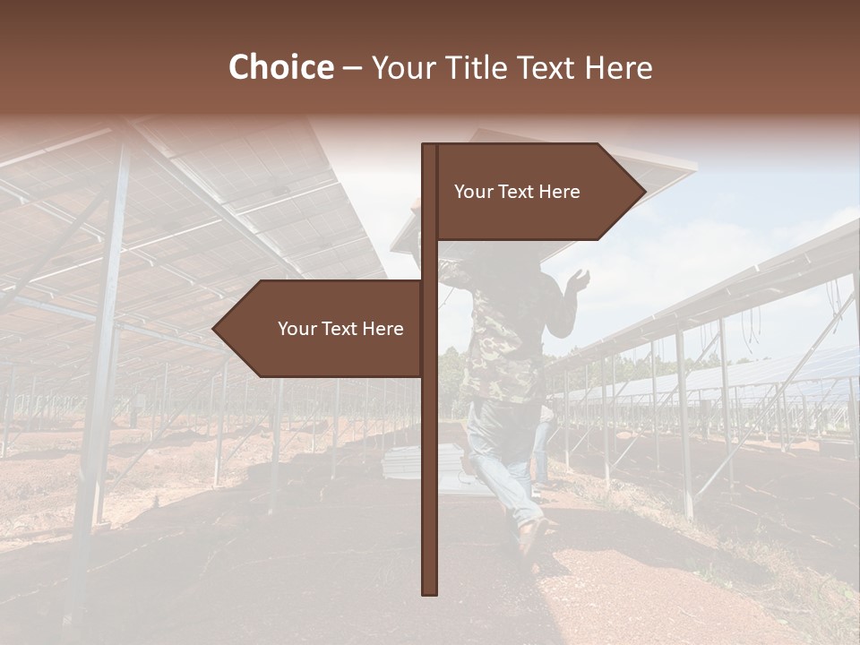 Photovoltaic Perspective Rooftop PowerPoint Template