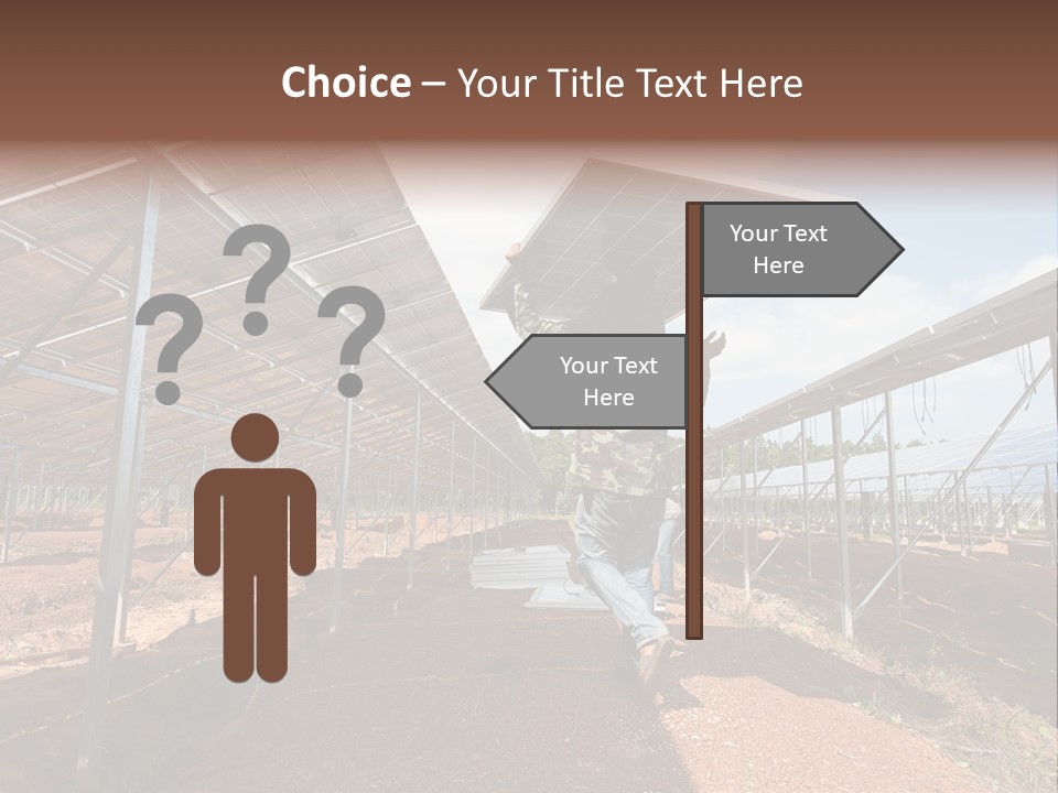 Photovoltaic Perspective Rooftop PowerPoint Template