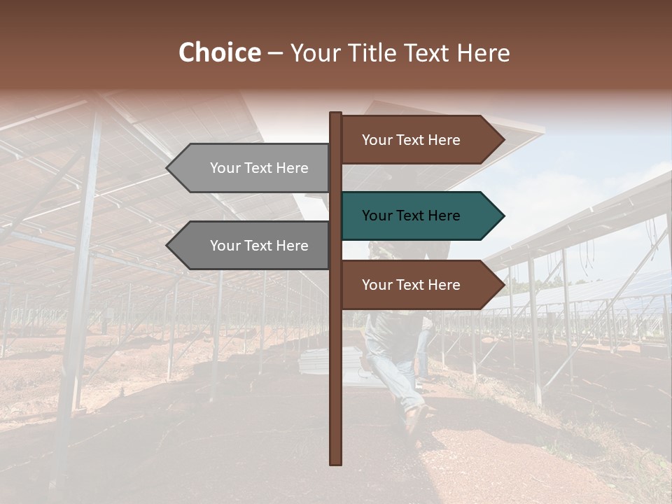 Photovoltaic Perspective Rooftop PowerPoint Template