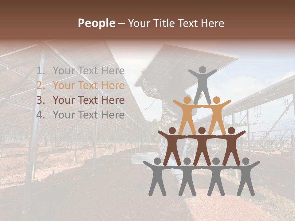 Photovoltaic Perspective Rooftop PowerPoint Template