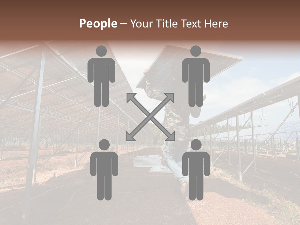 Photovoltaic Perspective Rooftop PowerPoint Template