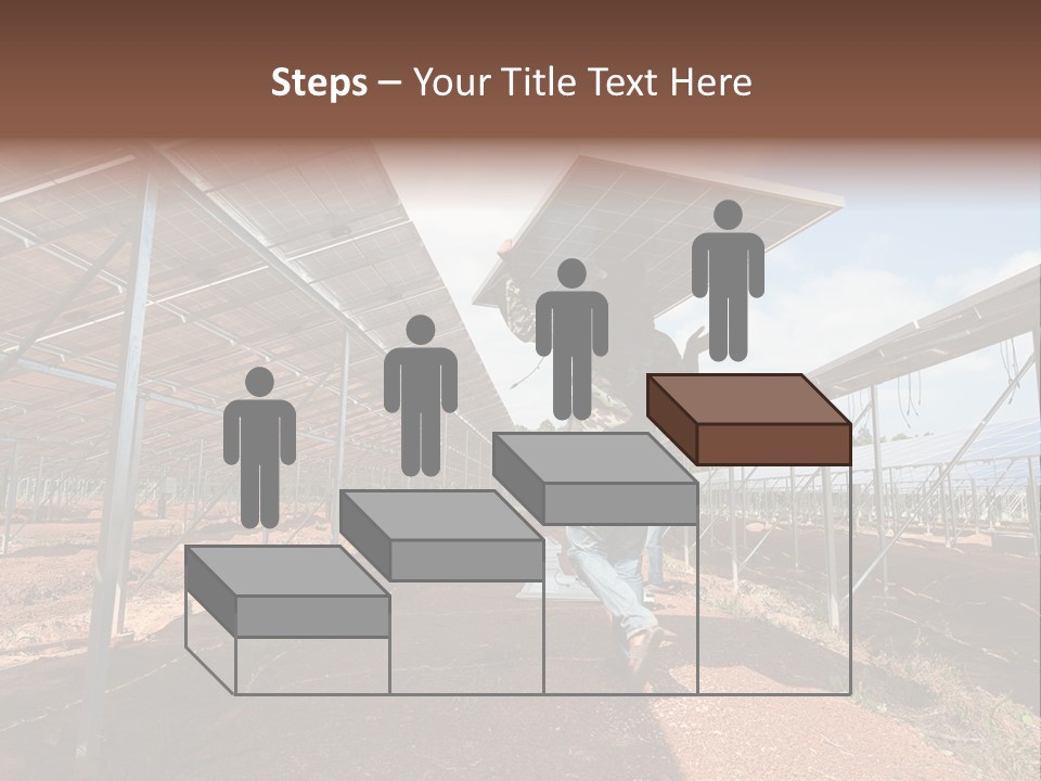Photovoltaic Perspective Rooftop PowerPoint Template