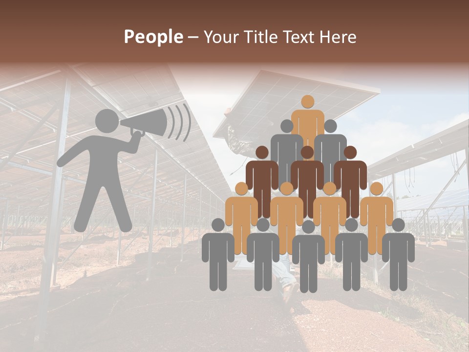 Photovoltaic Perspective Rooftop PowerPoint Template