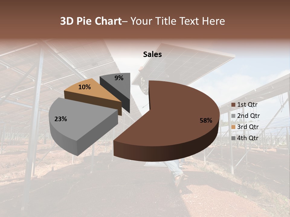 Photovoltaic Perspective Rooftop PowerPoint Template