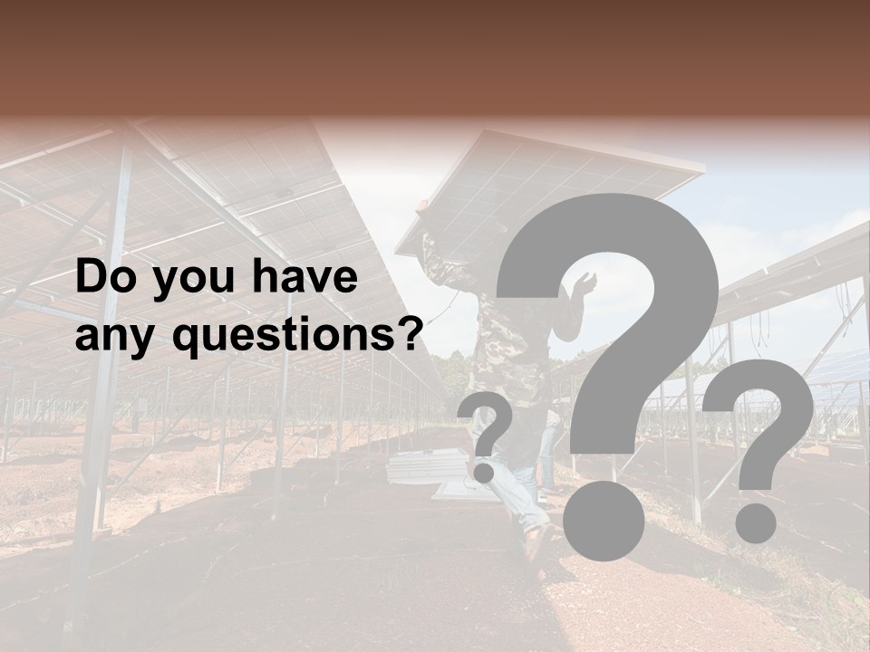 Photovoltaic Perspective Rooftop PowerPoint Template